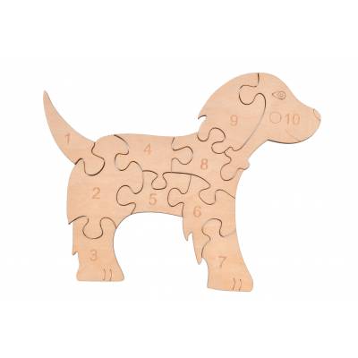 Drewniane puzzle piesek do...