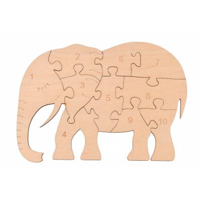 Drewniane puzzle słonik do...