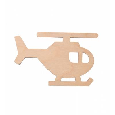 Helikopter drewniany decoupage
