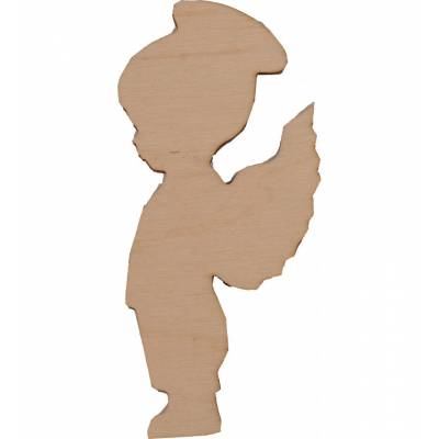 Anioł z drewna wycięty ze...