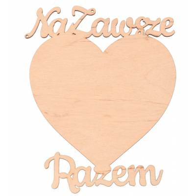 Dekor serce NA ZAWSZE RAZEM