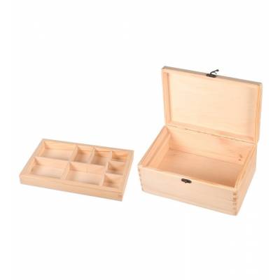 Pudełko drewniane przegrodami
