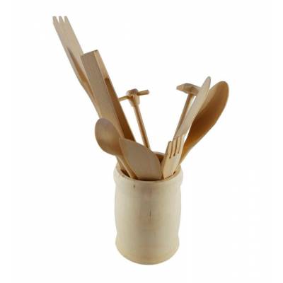 Zestaw drewnianych sztućców...