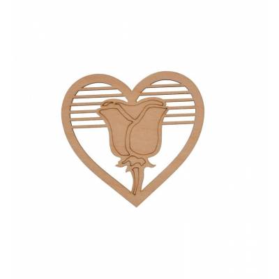 Serce z różą DEKOR