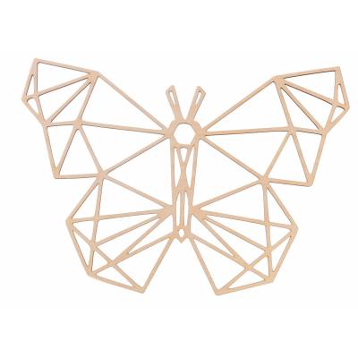 Drewniany motyl geometryczny