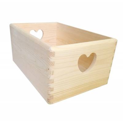 Skrzynka z wycieciami w serce na podziękowania dla Rodziców weselnych