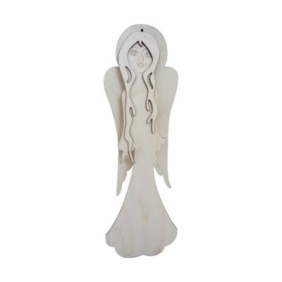 Drewniany anioł zawieszka...