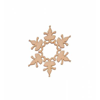 Drewniany dekor śnieżynka