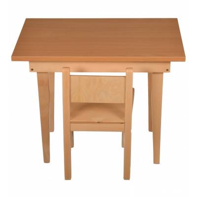 DREWNIANY STOLIK Z KRZESEŁKIEM