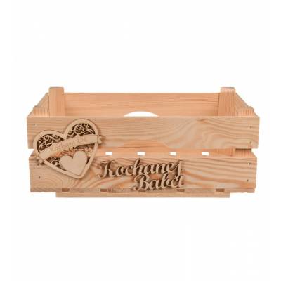 Drewniany koszyk prezentowy...