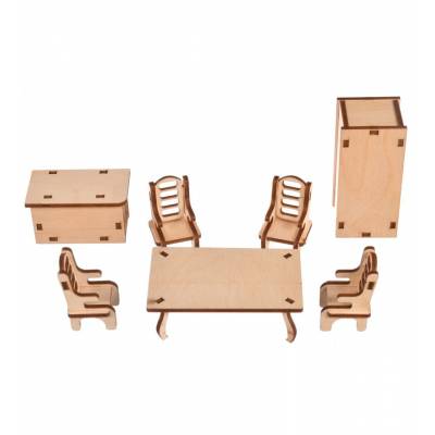 Komplet mebli drewnianych...