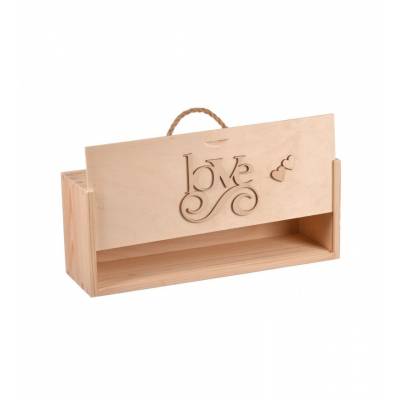 Drewniane pudełko z zasuwką