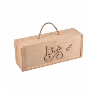 Drewniane pudełko z zasuwką