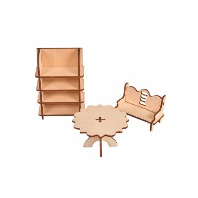 Komplet mebli drewnianych...