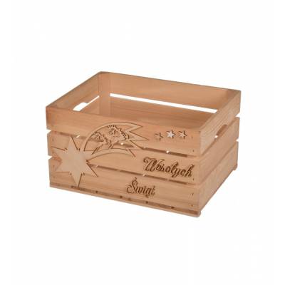 Duża drewniana skrzynka na...