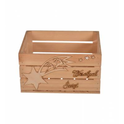 Duża drewniana skrzynka na...