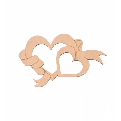 Mały dekor serca z kokardą