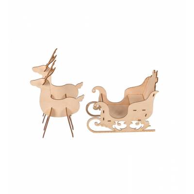 Świąteczne sanie z reniferami