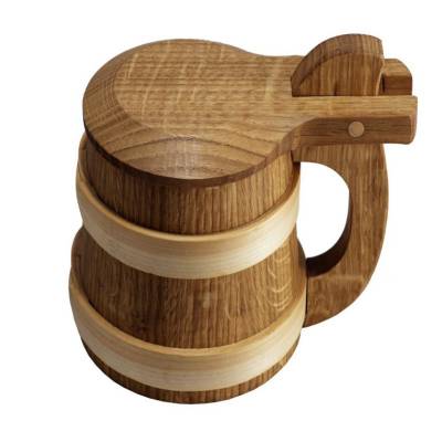 Kufel dębowy zamykany