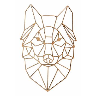Geometryczny wilk dekor...