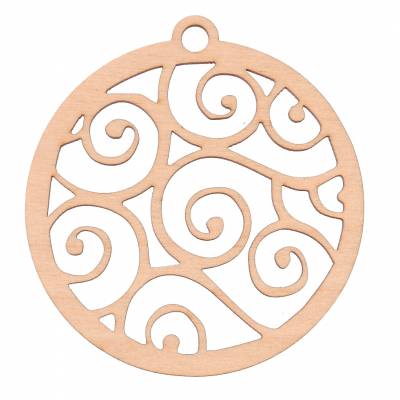 Drewniana bombka na choinkę