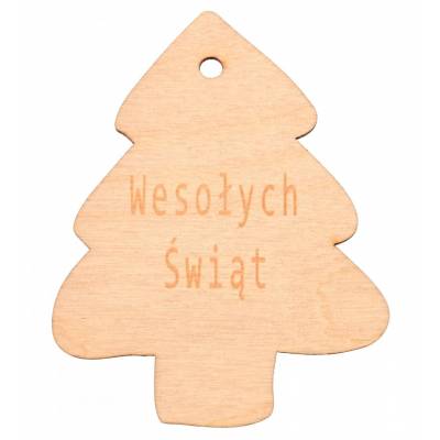 Zawieszka choinka z grawerem