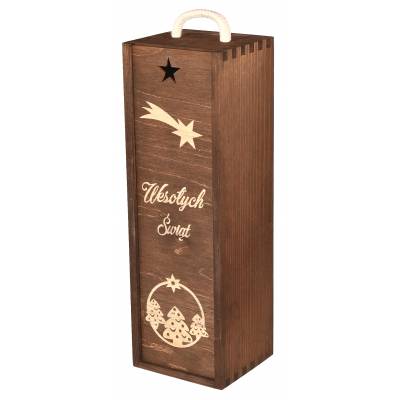 Drewniane pudełko na wino z...