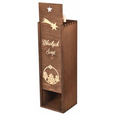 Drewniane pudełko na wino z...