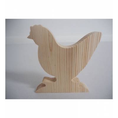 Drewniany szablon kura na...