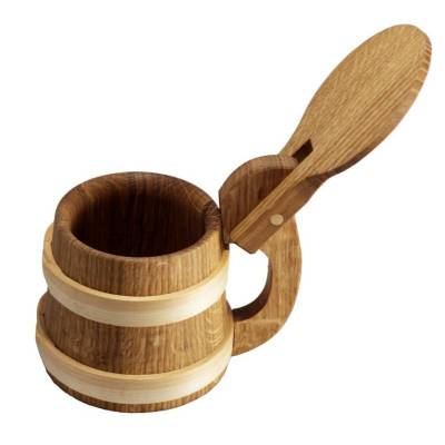 Kufel dębowy zamykany