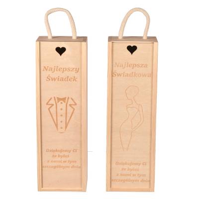 Pudełko drewniane na wino...