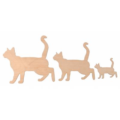 Kot drewniana kolorowanka...