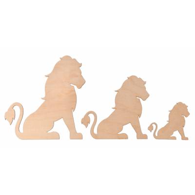 Lew drewniana kolorowanka...