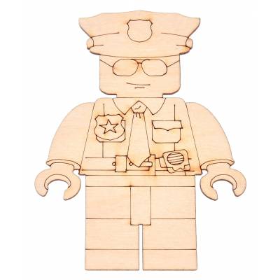 Policjant scrapki z sklejki...