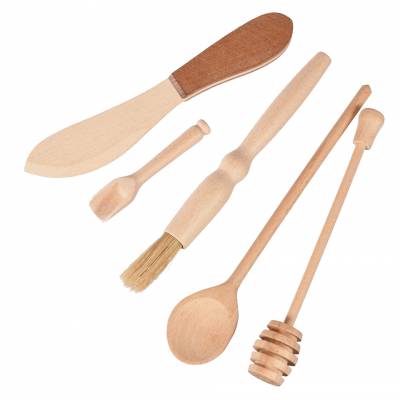 Drewniany zestaw sztućców...