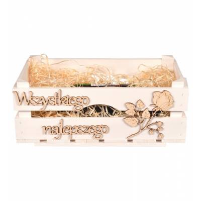 Drewniana skrzynka biała...