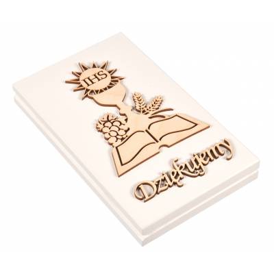 Białe drewniane pudełko...