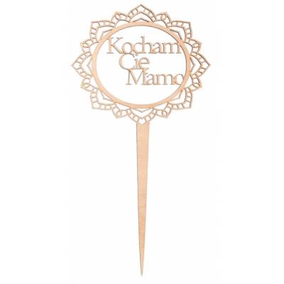 Topper drewniany Kocham Cię...