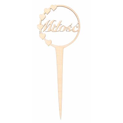 Topper drewniany MIŁOŚĆ