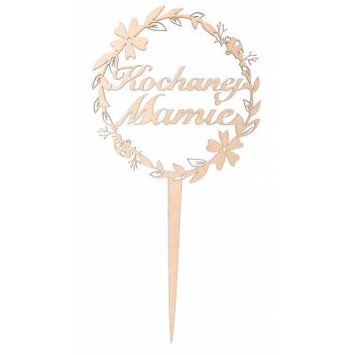 Topper drewniany z napisem...