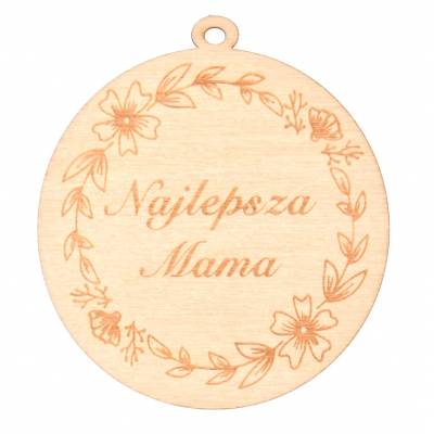 Medal drewniany na Dzień Matki