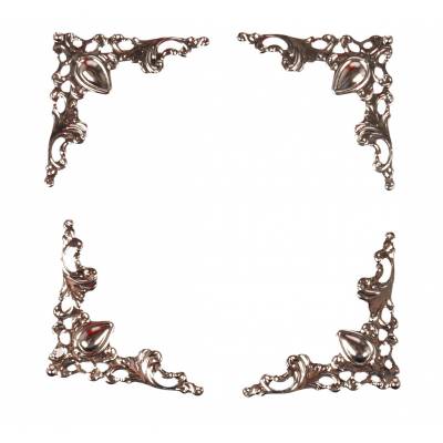 Srebrne metalowe narożniki...