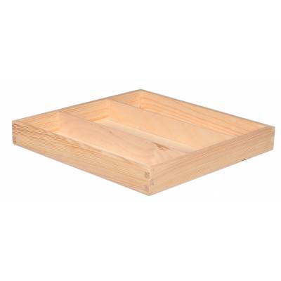 Drewniane pudełko z trzema...