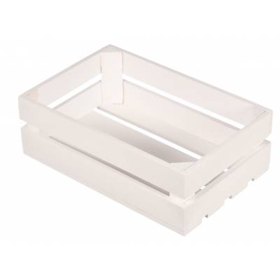 Mała biała drewniana skrzynka