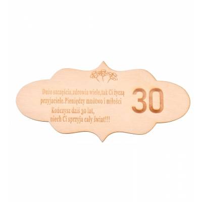 Drewniana ozdoba urodzinowa...