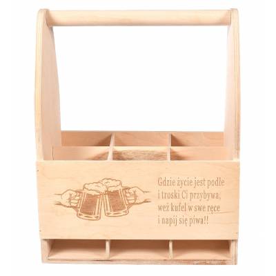 Nosidło drewniane na piwo z...