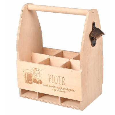 Nosidło drewniane na piwo z...