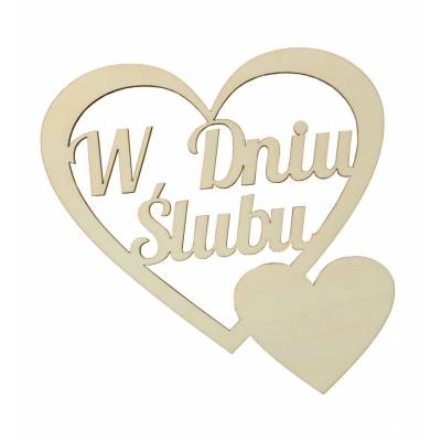 Serce dekor drewniany ślub...