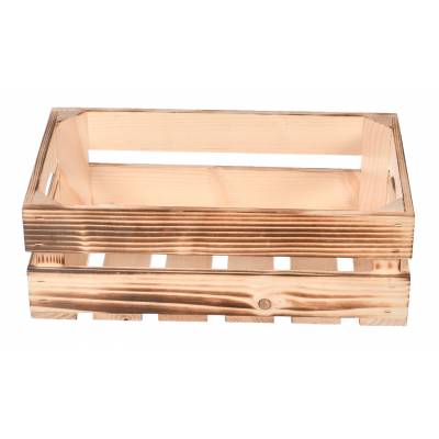 Skrzynka drewniana opalana