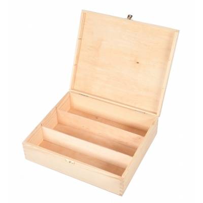 Drewniane pudełko na 3 wina